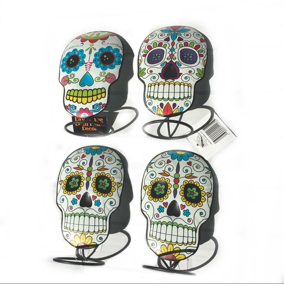Sugar Skull Day of the Dead Metal Decor - Picture 6 of 6